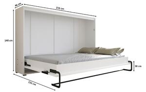 Horizontálna výklopná posteľ HAZEL 140 - biela / old style