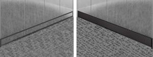 Sprchový žľab do steny MEXEN FLAT WALL 2v1 - čierny matný