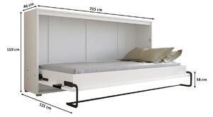 Horizontálna výklopná posteľ HAZEL 90 - biela / dub artisan