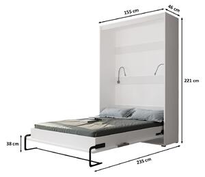 Praktická výklopná posteľ HAZEL 140 - biela / old style