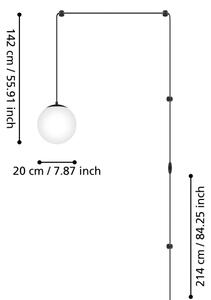 Eglo 900977 - Luster na lanku RONDO 1xE27/40W/230V