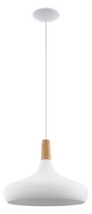 Eglo 901179 - Závesný luster SABINAR na lanku 1xE27/40W/230V priemer 40 cm biela-