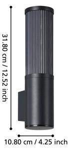 Eglo 901033 - Vonkajšie nástenné svietidlo SALLE 1xE27/15W/230V IP54