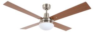 Lucci Air 210334 - Stropný ventilátor AIRFUSION 1xE27/60W/230V drevo/chróm + DO