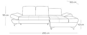 Rozkladacia sedačka s úložným priestorom SYLVIA - béžová