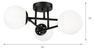 Brilagi - Prisadený luster MALIVA 3xE14/15W/230V čierna/biela