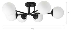 Brilagi - Prisadené stropné svietidlo MALIVA 6xE14/15W/230V čierna/biela