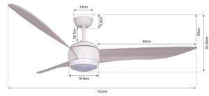 Lucci air 512911 - LED Stropný ventilátor AIRFUSION LED/20W/230V drevo/biela + DO