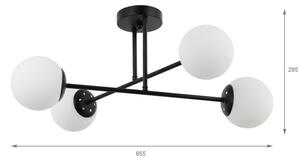 Brilagi - Prisadený luster MALIVA 4xE14/15W/230V čierna/biela