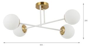 Brilagi - Prisadený luster MALIVA 4xE14/15W/230V zlatá/biela