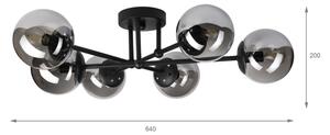 Brilagi - Prisadený luster MALIVA 6xE14/15W/230V čierna/dymová