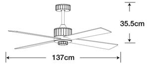 Lucci air 213171 - LED Stropný ventilátor NEWPORT drevo/biela/béžová + DO
