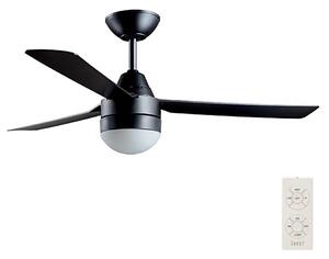 BAYSIDE 531018 - Stropný ventilátor MEGARA 2xE14/15W/230V čierna + DO