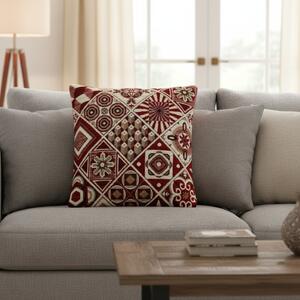 Gobelínová obliečka na vankúš Majolika bordová Chenille IT114 Farba Bordová Rozmery 42x42 cm