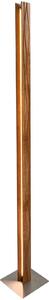 Elobra LED stojacia lampa Atacama, dub/matný nikl, výška 150 cm, drevo, Svetlé drevo, Obývacia izba / jedáleň, Drevo