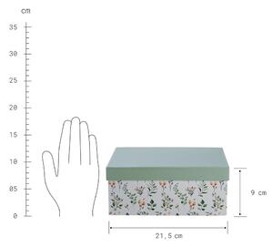 MIA FLEUR Úložný box kvetinový vzor formát A5