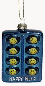 Sklenená vianočná ozdoba Happy Pills