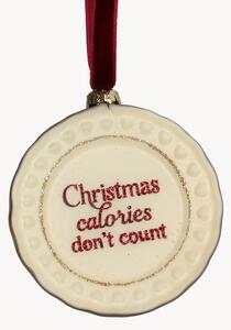 Sklenená vianočná ozdoba Xmas Calories Don't Count
