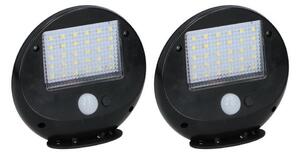 Grundig - SADA 2x LED Solárne nástenné svietidlo so senzorom LED/3,2V