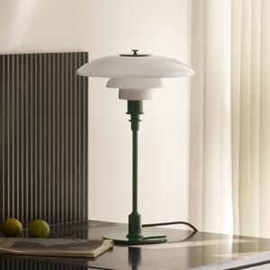 Louis Poulsen Stolová lampa PH 3/2, tmavozelená, Ø 28 cm, Zelená, Obývacia izba / jedáleň, Mosadz, Dizajn, Stojacie svietidlo