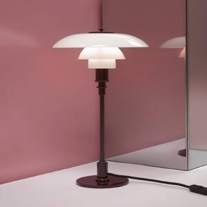 Louis Poulsen Stolová lampa PH 3/2, lesklá bordová, Ø 28 cm, Červená, Obývacia izba / jedáleň, Mosadz, Dizajn, Stojacie svietidlo