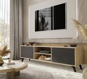 TV stolík SCONTO antracit + dub sonoma