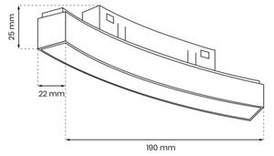 LED Svietidlo do lištového systému MAGNETIC TRACK LED/10W/48V 4000K čierna