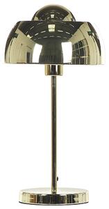 Stolná lampa zlatá kov lesklá povrchová úprava 44 cm okrúhle kupolovité tienidlo nočný stolík osvetlenie moderný štýl obývačka spálňa