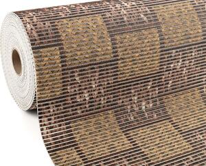 Kúpeľňová penová rohož / predložka PRO-071 Hnedá prepletaná rohož - metráž šírka 65 cm