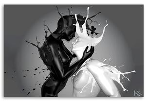 Obraz na plátne Čiernobiela láska Rozmery: 60 x 40 cm