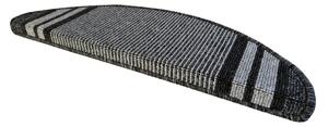 Vopi koberce Nášľapy na schody Gandia šedý polkruh, samolepiaci - 28x65 polkruh (rozmer vrátane ohybu)