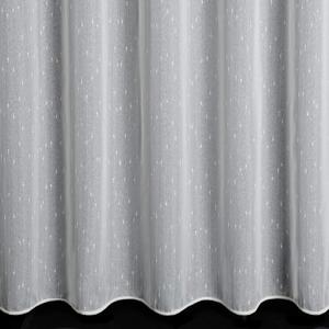 Krémová matná sieťovinová záclona VANITA s jemným dažďovým efektom - ušitá na mieru