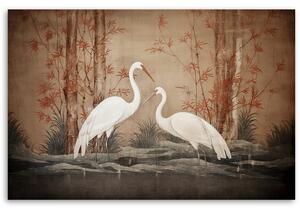 Obraz na plátne Orientálne vtáky a stromy Rozmery: 60 x 40 cm