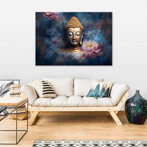 Obraz na plátne Budha a kvety Rozmery: 60 x 40 cm