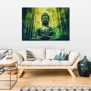 Obraz na plátne Budha v bambusovom lese Rozmery: 60 x 40 cm