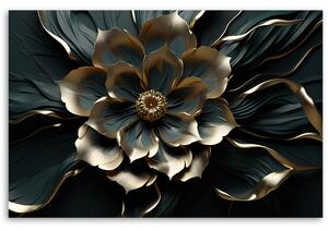 Obraz na plátne Zlatý kvet v luxusnom štýle Rozmery: 60 x 40 cm