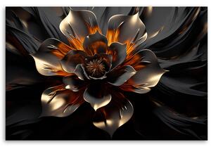 Obraz na plátne Čiernozlatý lotosový kvet Rozmery: 60 x 40 cm