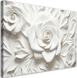 Obraz na plátne Biele ruže Rozmery: 60 x 40 cm