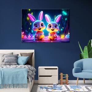 Obraz na plátne Farebné zajačiky Rozmery: 60 x 40 cm