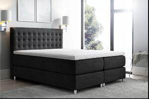 Boxspringová posteľ 120x200 LUCA - čierna + topper ZDARMA