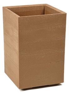 PLASTOVÝ KVETINÁČ NA KOLIESKACH BETONIQUE ECO 60X40X40 CM DREVENÝ DEKOR HNEDÁ