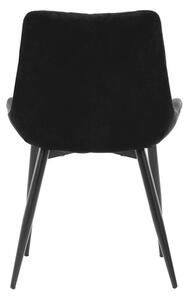 Stolička do jedálne, čierna látka, čierny kov (a-218 čierna)