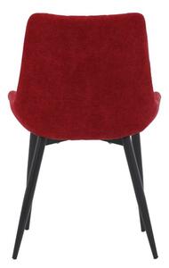 Stolička do jedálne, červená látka, čierny kov (a-218 červená)