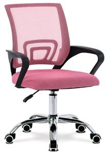 Kancelárska stolička, poťah ružová látka a sieťovina MESH (a-L103 ružová)