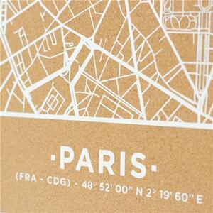 Nástenná korková mapa – Paríž L