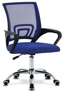 Kancelárska stolička, poťah modrá látka a sieťovina MESH (a-L103 modrá)