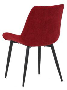 Stolička do jedálne, červená látka, čierny kov (a-218 červená)