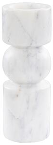 Svietnik biely mramorový 20 cm zaoblený dizajn minimalistická boho dekorácia do interiéru