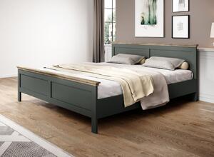 Moderná posteľ 160x200 EROL - zelená / dub lefkas