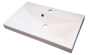 Kúpeľňová zostava s umývadlom BEND 1 - biela / dub artisan + sifón ZDARMA